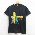 S★古着 スクリーンスターズ 半袖 ビンテージ Tシャツ メンズ 80年代 80s サーフボード USA製 黒 ブラック 25aug06 中古