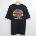 XL★古着 半袖 ビンテージ Tシャツ メンズ エンジン TRUETT&OSBORN 胸ポケット付き 大きいサイズ コットン クルーネック 黒 ブラック 25aug21 中古