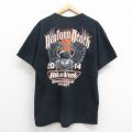 【50%OFF】XL★古着 半袖 Tシャツ メンズ バイクウィーク コットン クルーネック 黒 ブラック 25aug22 中古
