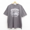 【50%OFF】XL★古着 半袖 ビンテージ 00年代 00s ホットロッド HOT ROD 大きいサイズ コットン クルーネック グレー 25aug23 中古 メンズ
