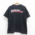 【50%OFF】XL★古着 半袖 ビンテージ Tシャツ メンズ 00年代 00s レーシング コットン クルーネック 黒 ブラック 25aug23 中古