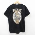 【50%OFF】XL★古着 半袖 Tシャツ メンズ バイク デイトナビーチ クルーネック 黒 ブラック 25aug23 中古