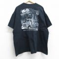 【50%OFF】XL★古着 半袖 ビンテージ Tシャツ メンズ 00年代 00s トラック ロボット 大きいサイズ コットン クルーネック 黒 ブラック 25aug29 中古