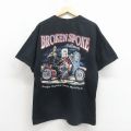 00s 半袖Tシャツ スケルトンバイク ブラック XL | 古着