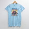 80s 半袖Tシャツ ホットロッド ライトブルー S | 古着
