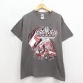 L★古着 半袖 ビンテージ Tシャツ メンズ 00年代 00s レーシングカー コットン クルーネック グレー 26may27