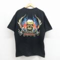 XL★古着 半袖 ビンテージ Tシャツ メンズ 00年代 00s イージーライダース 大きいサイズ コットン クルーネック ブラック【spe】 26may27