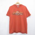 ハーレーダビッドソン 00s 半袖Tシャツ ビッグロゴ オレンジ メンズL相当 | 古着