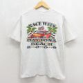 ヘインズ 00s 半袖Tシャツ デイトナビーチ グレー メンズM相当 | 古着