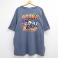 ハーレーダビッドソン 00s 半袖Tシャツ ARUBA グレー メンズXL相当 | 古着