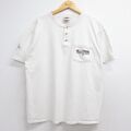 半袖Tシャツ 胸ポケット付き ホワイト メンズXL相当 | 古着