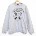 XL★古着 長袖 スウェット メンズ 00年代 00s セキュリティ クルーネック USA製 グレー 霜降り 25nov11