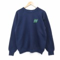 M★古着 フルーツオブザルーム  長袖 スウェット メンズ 90年代 90s ノースウエスト ラグラン クルーネック USA製 紺 25nov11