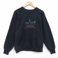 M★古着 フルーツオブザルーム 長袖 スウェット メンズ 90年代 90s ニューヨークセントラルパーク 刺繍 ラグラン クルーネック USA製 黒 26jan26