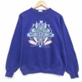 L★古着 長袖 スウェット メンズ 90年代 90s アリゾナ クルーネック USA製 紫 26jan26
