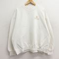 XL★古着 ジャージーズ 長袖 スウェット メンズ 90年代 90s Chemung Canal クルーネック USA製 白 ホワイト 24sep06 中古 スエット トレーナー トップス