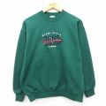 ヘインズ 00s 長袖スウェット マイアミビーチ グリーン M | 古着