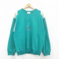 90s 長袖スウェット JEANS グリーン L | 古着