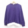 M★古着 TULTEX 長袖 スウェット メンズ 90年代 90s 無地 ツートンカラー クルーネック 紫 パープル 【spe】 25aug05 中古 スエット トレーナー トップス