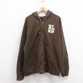XL★古着 ラルフローレン Ralph Lauren ポロジーンズ 長袖 ブランド フルジップ スウェット パーカー メンズ 大きいサイズ こげ茶 ブラウン 【spe】 25aug08 中古 スエット トレーナー トップス