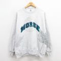 XL★古着 ジャージーズ 長袖 スウェット メンズ 90年代 90s WINONA 大きいサイズ クルーネック USA製 グレー 霜降り 【spe】 25aug08 中古 スエット トレーナー トップス