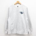 L★古着 リー Lee 長袖 スウェット メンズ 90年代 90s イカリ クルーネック USA製 グレー 霜降り 25aug08 中古 スエット トレーナー トップス