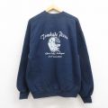 XL★古着 フルーツオブザルーム 長袖 スウェット メンズ 90年代 90s 汽車 クルーネック USA製 紺 ネイビー 25aug09 中古 スエット トレーナー トップス