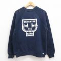M★古着 ディスカス 長袖 スウェット メンズ 90年代 90s THURSTON ラグラン クルーネック USA製 紺 ネイビー 25aug09 中古 スエット トレーナー トップス