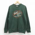 M★古着 フルーツオブザルーム 長袖 スウェット メンズ 90年代 90s RUSTY クルーネック USA製 緑 グリーン 25aug27 中古 スエット トレーナー トップス