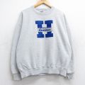 XL★古着 ジャージーズ 長袖 スウェット メンズ 90年代 90s H スパルタンズ クルーネック USA製 グレー 霜降り 25aug30 中古 スエット トレーナー トップス