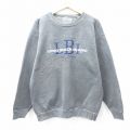 L★古着 長袖 スウェット メンズ 90年代 90s ロングビーチアイランド クルーネック USA製 グレー系 25sep01 中古 スエット トレーナー トップス