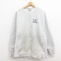XL★古着 リー Lee 長袖 スウェット メンズ 00年代 00s LEC クルーネック 薄グレー 霜降り 【spe】 25sep04 中古 スエット トレーナー トップス