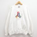 XL★古着 ヘインズ Hanes 長袖 スウェット メンズ 00年代 00s ソルトレイクオリンピック 刺繍 大きいサイズ クルーネック 白 ホワイト 25sep04 中古 スエット トレーナー トップス