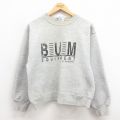 S★古着 ヘインズ Hanes 長袖 スウェット メンズ 90年代 90s bum equipment クルーネック グレー 霜降り 25sep04 中古 スエット トレーナー トップス