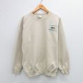 L★古着 長袖 スウェット メンズ 00年代 00s ROHM HAAS クルーネック ベージュ カーキ 25sep08 中古 スエット トレーナー トップス