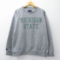 XL★古着 ジャンスポーツ 長袖 スウェット メンズ 00年代 00s ミシガン 大きいサイズ クルーネック 25sep08 中古 スエット トレーナー トップス