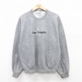 L★古着 ジャージーズ 長袖 スウェット メンズ 00年代 00s ラスベガス 刺繍 クルーネック グレー 霜降り 25sep09 中古 スエット トレーナー トップス