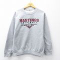 L★古着 長袖 スウェット メンズ 00年代 00s HASTINGS バスケットボール クルーネック グレー 霜降り 25sep10 中古 スエット トレーナー トップス