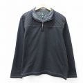ハーフジップスウェット ブラック XL | 古着