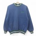 【20%OFF】M★古着 ウィルソン 長袖 スウェット メンズ 00年代 00s ワンポイントロゴ クルーネック 紺他 ネイビー 25sep11 中古 スエット トレーナー トップス