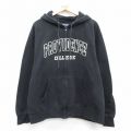 XL★古着 ジャンスポーツ 長袖 スウェット フルジップ パーカー メンズ プロビデンス カレッジ 大きいサイズ 黒 ブラック 25sep13 中古 スエット トレーナー トップス