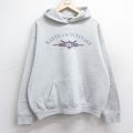 XL★古着 フルーツオブザルーム 長袖 スウェット パーカー メンズ 90年代 90s マーサズビンヤード USA製 薄グレー 霜降り 25sep13 中古 スエット トレーナー トップス