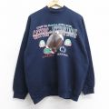 L★古着 長袖 スウェット メンズ 90年代 90s フロリダゲーターズ ペンステートニタニーライオンズ フットボール クルーネック 紺 ネイビー 25sep16 中古 スエット トレーナー トップス