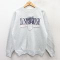 L★古着 フルーツオブザルーム 長袖 スウェット メンズ 80年代 80s JUNIOR HIGH ラグラン クルーネック USA製 薄グレー 霜降り 25sep16 中古 スエット トレーナー トップス