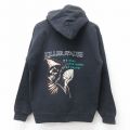 L★古着 ヘインズ Hanes 長袖 スウェット パーカー メンズ 00年代 00s KILLER SPADES 黒 ブラック 25sep17 中古 スエット トレーナー トップス