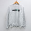 M★古着 ジャージーズ 長袖 スウェット メンズ 90年代 90s Livingston クルーネック USA製 薄グレー 霜降り 25sep24 中古 スエット トレーナー トップス