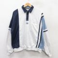 【20%OFF】XL★古着 ピューリタン 長袖 スウェット メンズ 00年代 00s マルチカラー 襟付き 白他 ホワイト 25sep19 中古 スエット トレーナー トップス