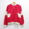 M★古着 長袖 トップス メンズ 90年代 90s Pebble Beach ツートンカラー 大きいサイズ コットン ヘンリーネック USA製 赤他 レッド 25sep19 中古 スエット トレーナー