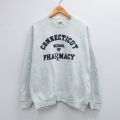 L★古着 フルーツオブザルーム 長袖 スウェット メンズ 90年代 90s コネチカット PHARMACY クルーネック USA製 薄グレー 霜降り 25sep24 中古 スエット トレーナー トップス