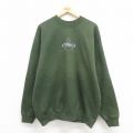 【20%OFF】XL★古着 ウィルソン 長袖 スウェット メンズ 90年代 90s ビッグロゴ クルーネック USA製 緑 グリーン 【spe】 25sep24 中古 スエット トレーナー トップス